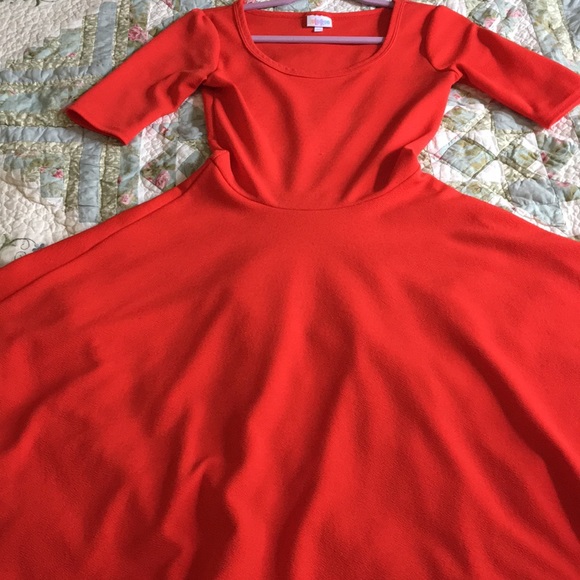 LulaRoe Red Flowing Dress - Picture 2 of 4